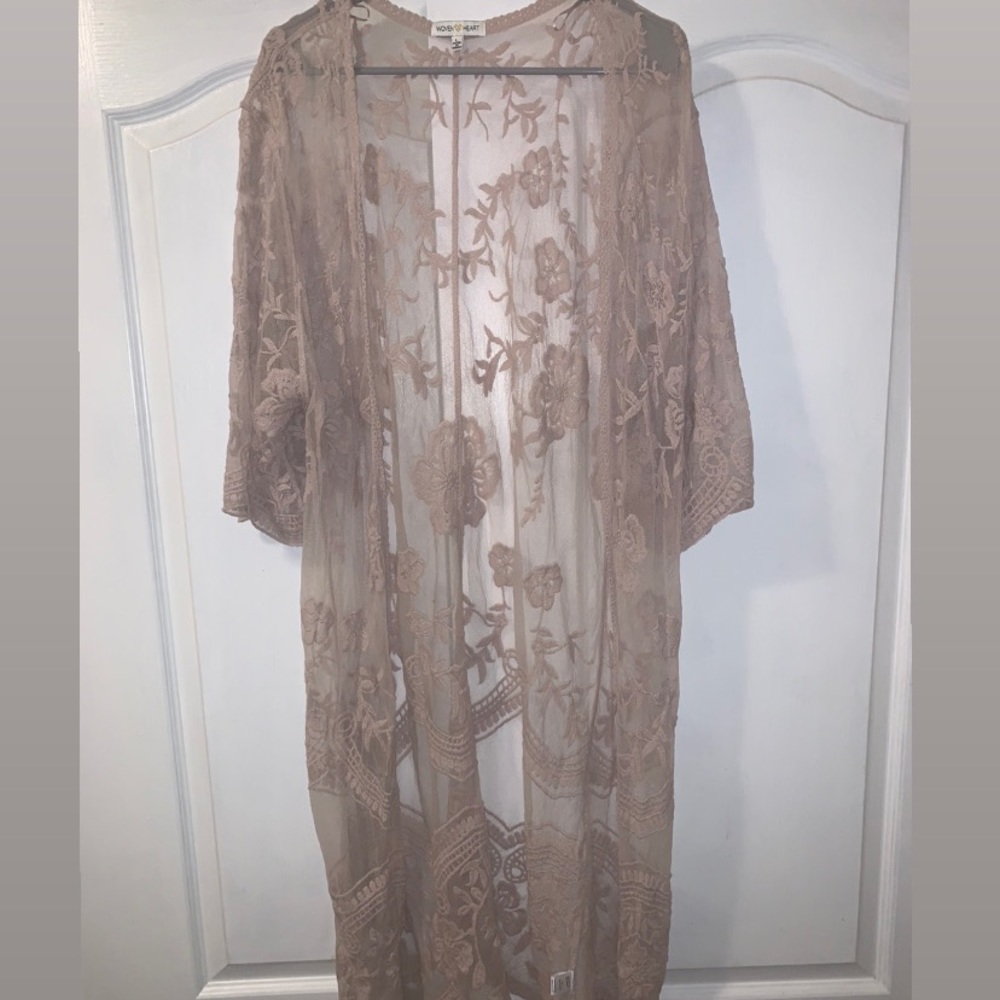 Lace Sheer/mesh kimono